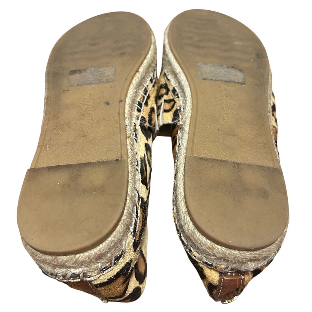 Leopard Print Espadrille Slip-On Flats - Brown - Picture 3 of 3